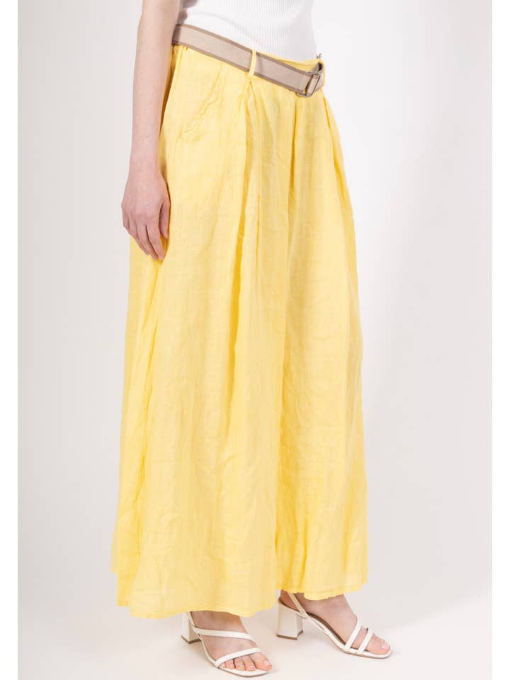 LINEN & COTTON HOUSE - Wholesale Pants - Women's - 22503 100% LINEN TROUSERS WITH BELT AND POCKETS34