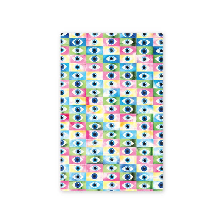 Lined Tie Dye Eyes Medium Journal for wholesale by Adelfi