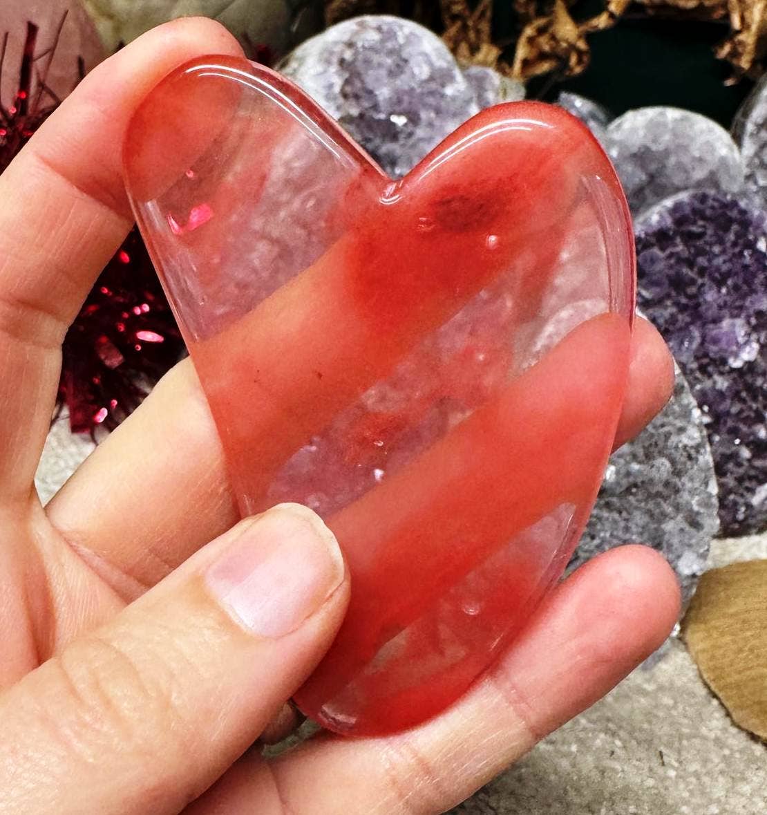 Elf Kendal Hippies - Wholesale Gua Sha Tool - Gua sha gemstone facial massager crystal gua sha heart stone26