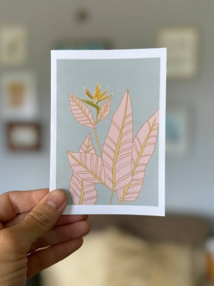 Cartão Boho Pássaro do Paraíso por atacado de Sierra Rehrer Designs