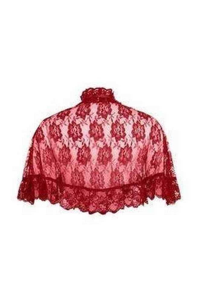Daisy Corsets - Wholesale Cape - Women's - Red Lace Cape1