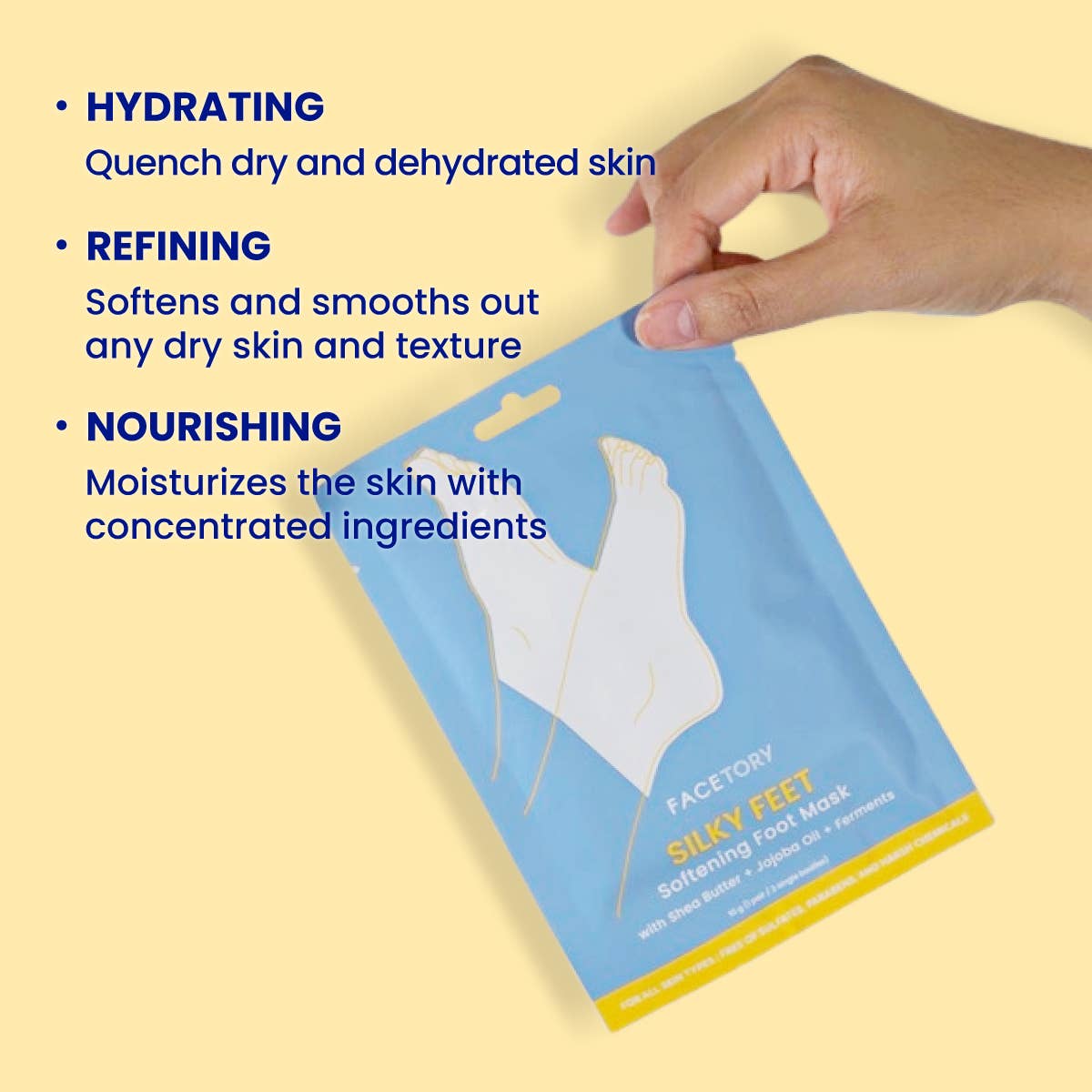 FaceTory - Vente Masques pour les pieds - Masques pour les pieds - K-Beauty - Adoucissant - Pieds soyeux - Lot de 22