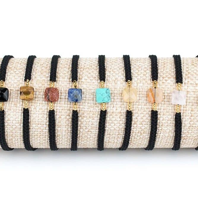 By Sookay - Vendita all'ingrosso Bracciale con perline - Bracciali quadrati in pietra minerale