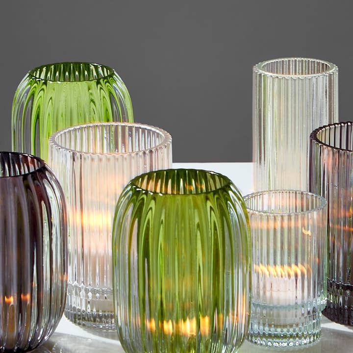 Jamali Garden - Wholesale Candle Holder - 5in Pleated Glass Votive Holder3