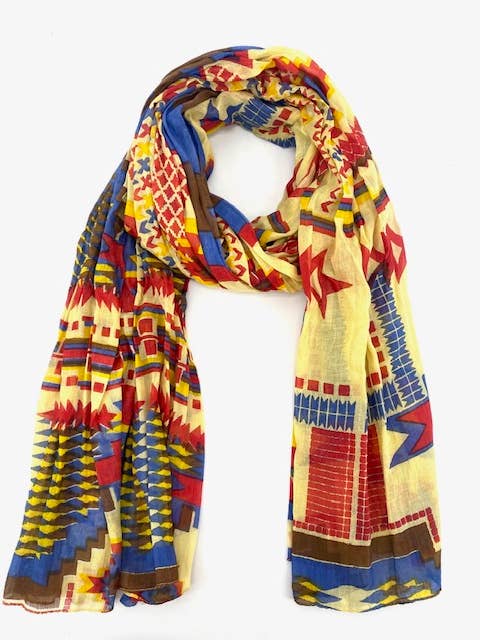 Scarf, cheche, shawl, pareo 100% Indian cotton - unisex for wholesale by Maison Unik Accessoires