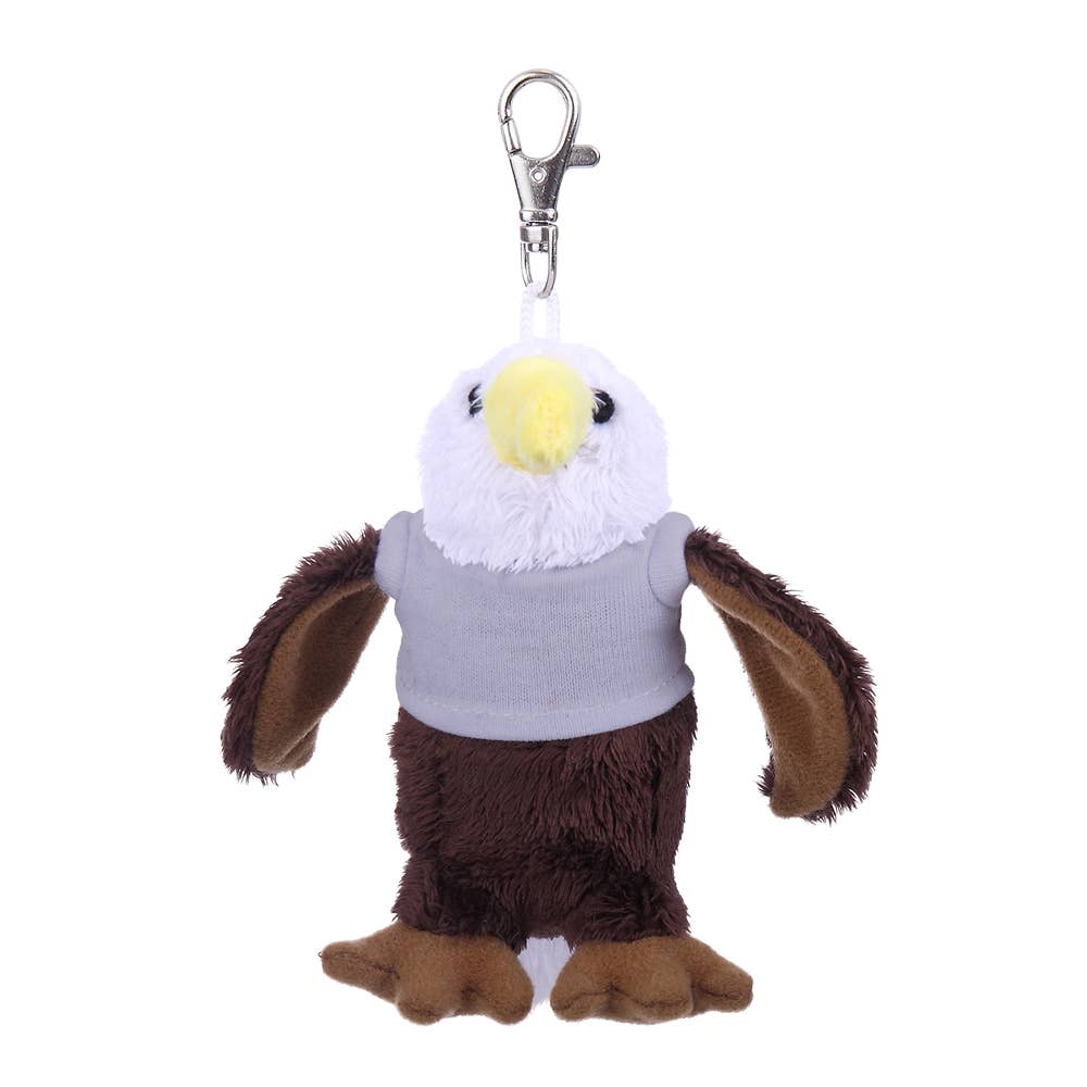 Plushland - Vendita all'ingrosso Portachiavi - Unisex - Portachiavi da 4" - Aquila con camicia personalizzata12