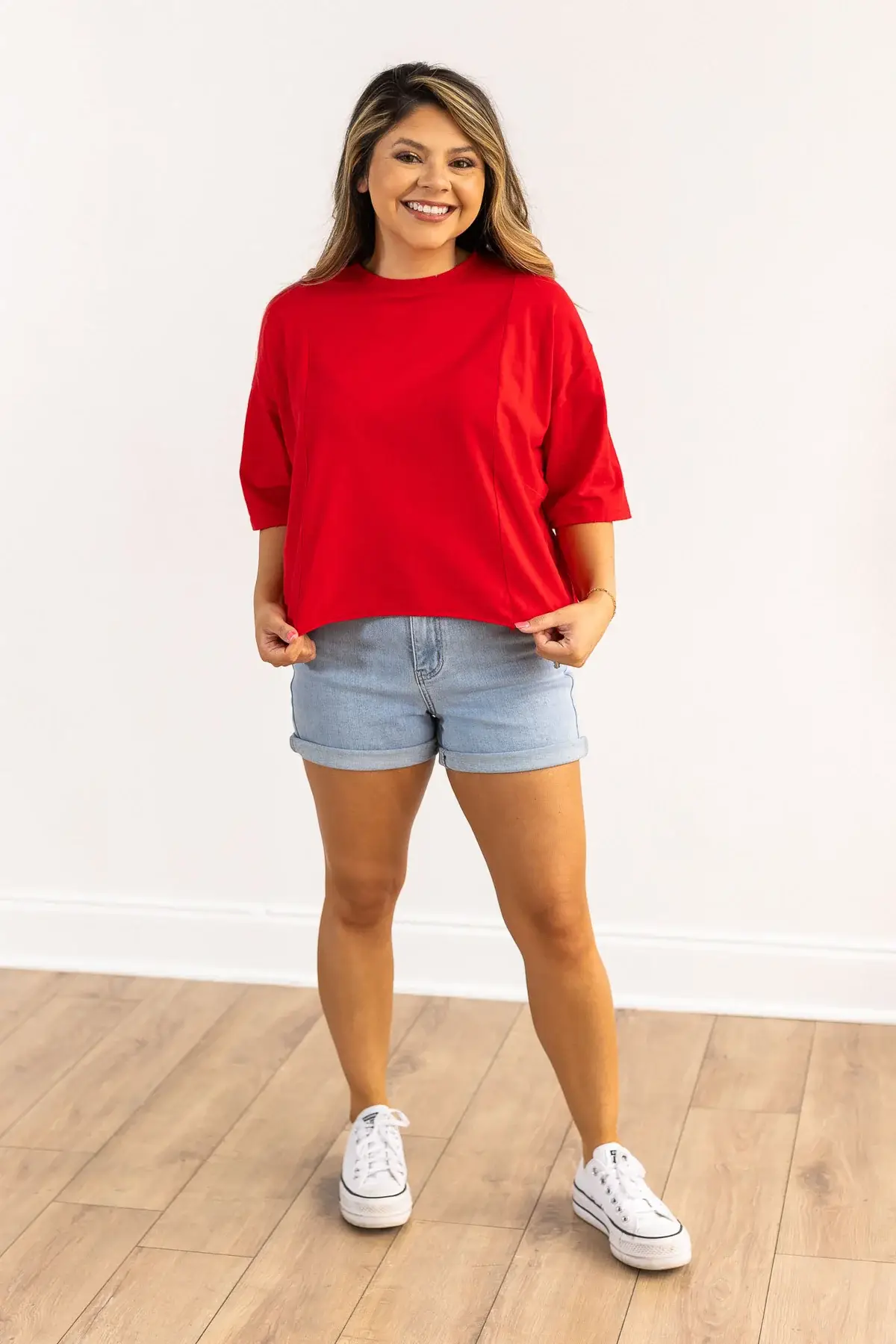Red Boxy Crop Top for wholesale on Faire7
