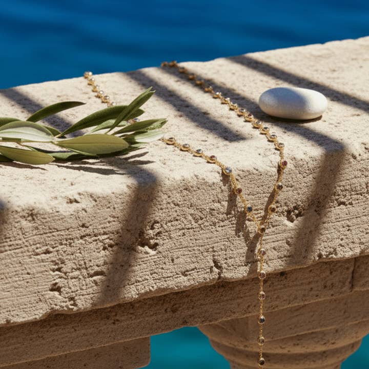 ALEXIS DAOUD JEWELRY - Wholesale Y-Neck/Lariat Necklace - Rainbow Bezel Lariat Necklace4