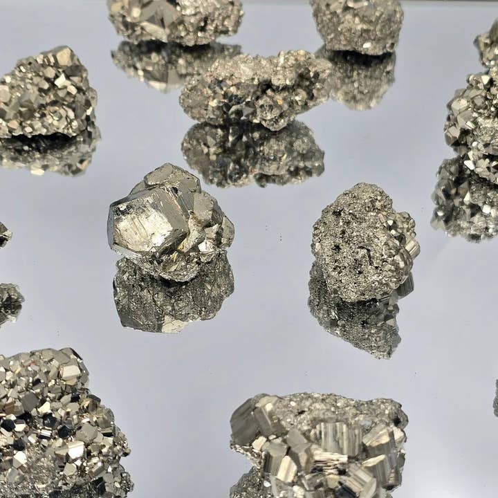 Peruvian Pyrite Crystal Clusters 100-200g (AA) for wholesale by Distinction Crystals