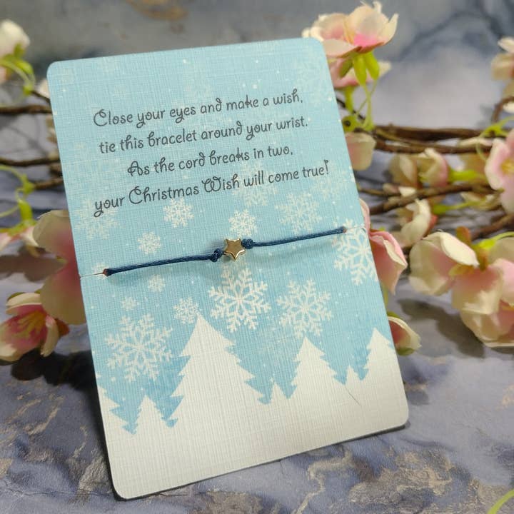 Make a Wish Christmas Wish Bracelet for wholesale by Rose Blossom Gifts