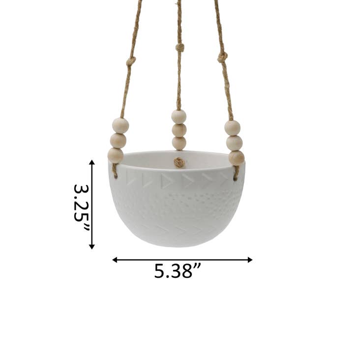 Flora Bunda Inc - Wholesale Hanging Planter - 5.375" Caveman Ceramic Hanging Planter