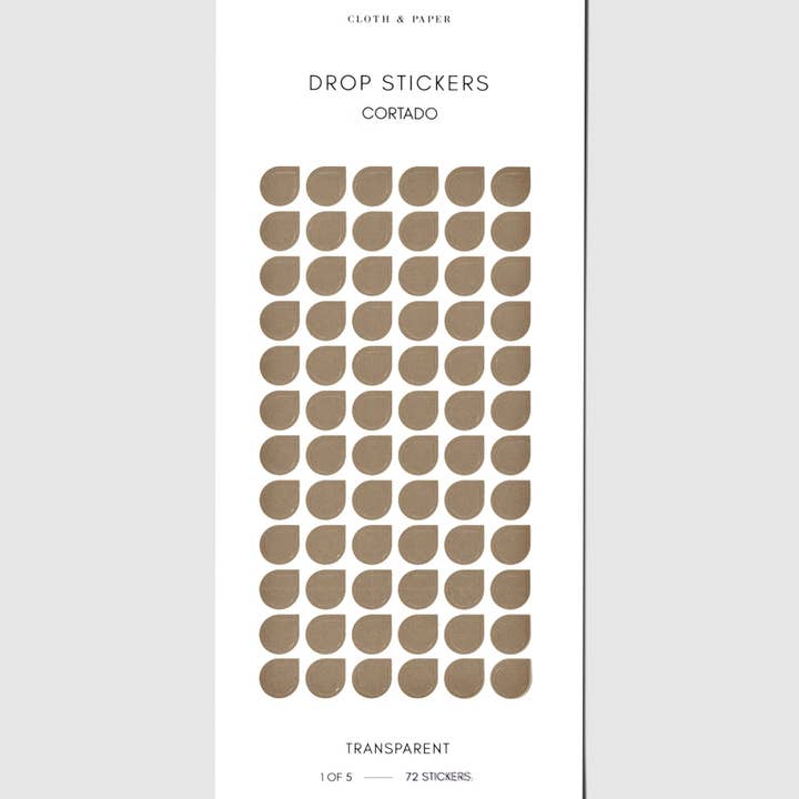 Cloth & Paper - Wholesale Sticker - Minimal Shape Sticker Set | Transparent | Drops25