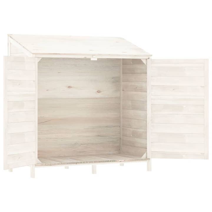 Greenwestons - Wholesale Outdoor Ornament/Decor - Green's Garden Shed White 40.2"x20.5"x44.1" Solid Wood Fir3