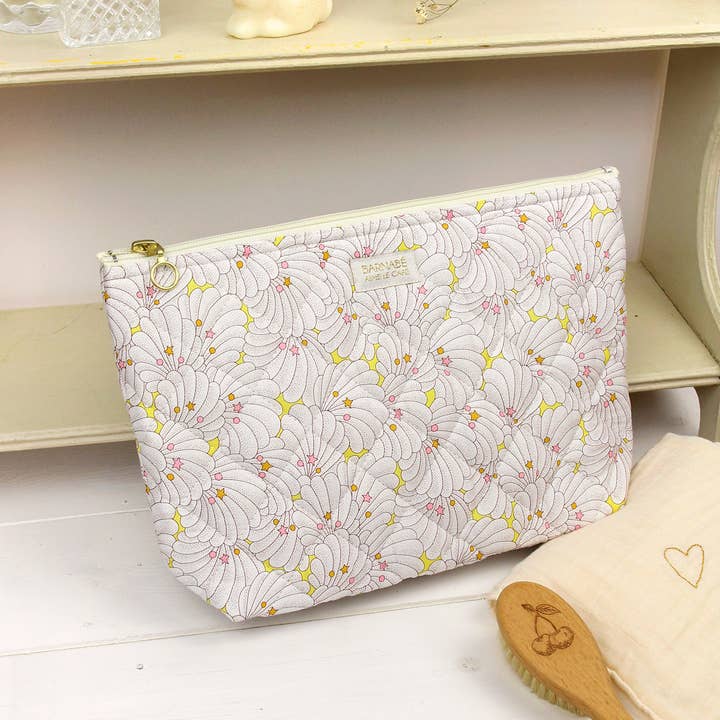 BARNABÉ AIME LE CAFÉ - Wholesale Toiletry bag – women's - Liberty® Fabric Toiletry Bags with Plasticized Interior