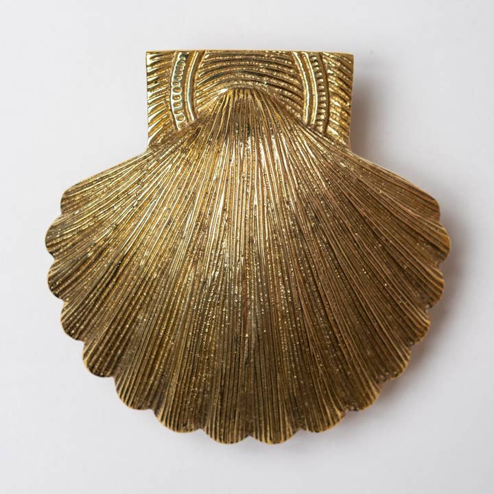 Brass Shell Door Knocker - Brass Finish for wholesale by Brass bee