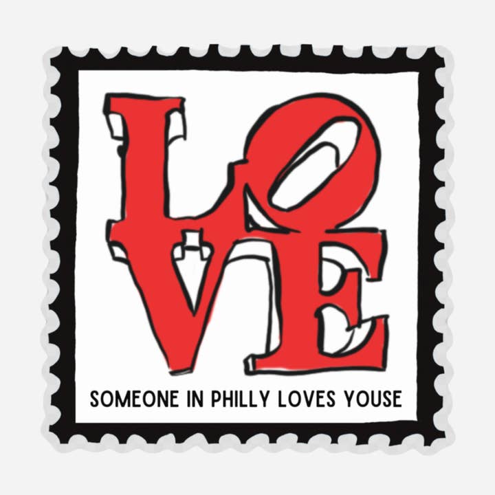 Someone in Philly Loves Youse Sticker for wholesale by Jane W. Choi Designs