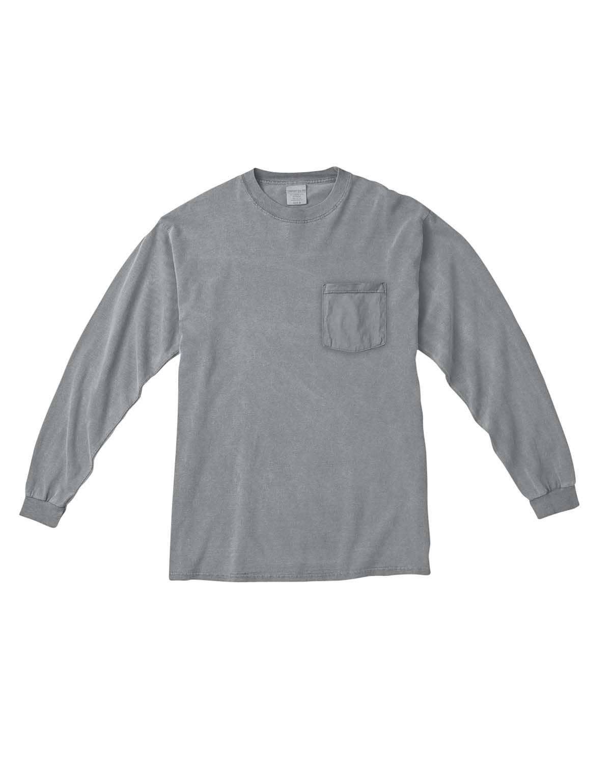 Total Apparel - Wholesale T-Shirt - Men's - Comfort Colors Garment-Dyed Long-Sleeve Pocket T-Shirt C441022
