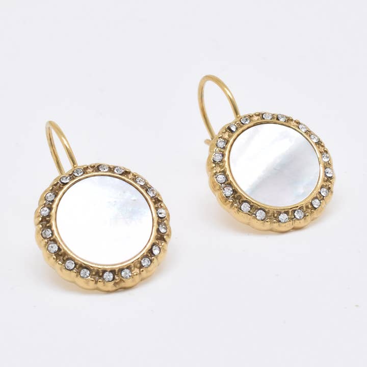 Boucles d'oreilles dormeuses en acier inoxydable - BO210183 pour la vente par Kapyco