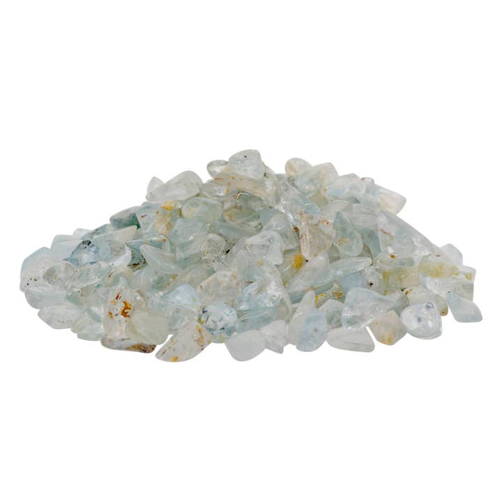 Blue Topaz Tumbled Stones - 1/2 lb for wholesale by Rock Restock
