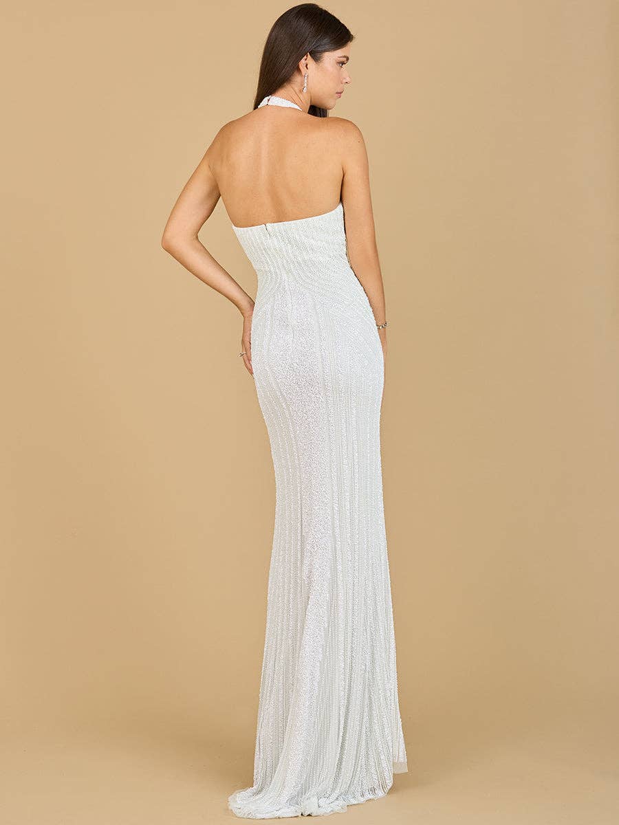 Elfenben Halterklänning med nyckelhål för wholesale på Faire1