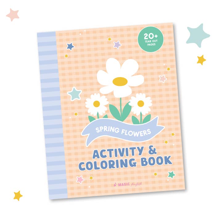 MagicPlaybook - Wholesale Coloring & Activity Book - Kids & Baby - Spring Flowers Activity Book0
