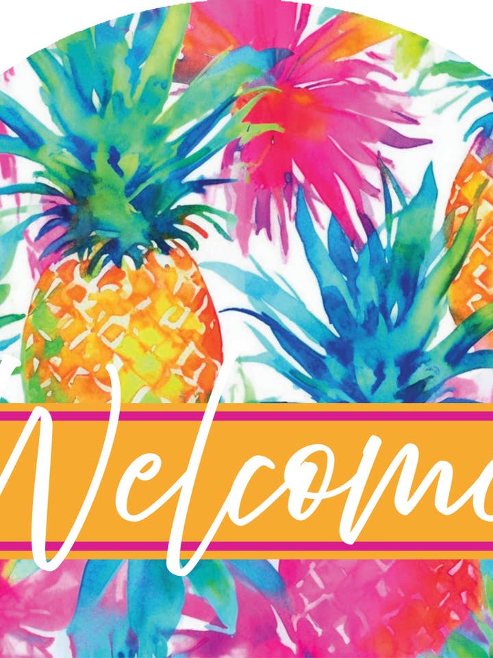 Arbor Mate-Watercolor Pineapples for wholesale by Custom Decor