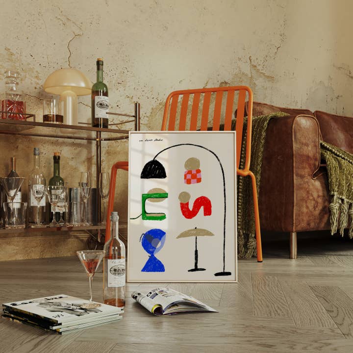 Serie de muebles retro - Lamps Print 2 para venta al por mayor de RM Decor Studio