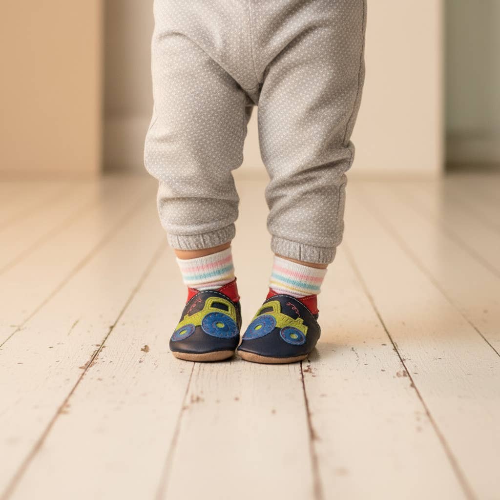 Inch Blue – Sapatos de berço – Bebé por atacado – Sapatos para Bebé e Criança - Trator3