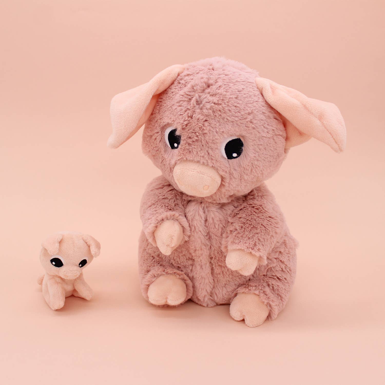 Les Déglingos, France – Großhandel Kuschel-/Plüschtier – Kind & Baby – LES PTIPOTOS - 25CM MAMA & BABY PLÜSCHSCHWEIN ROSA5