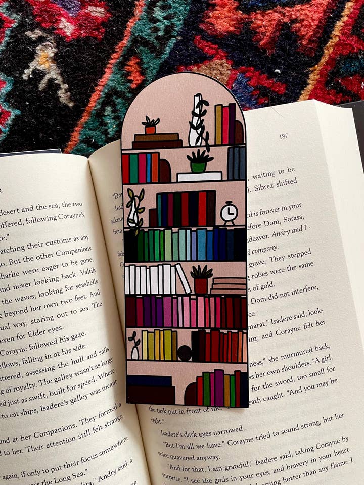 Étagère illustrée Marque-page moderne et simple pour la vente par Steele Creative Co