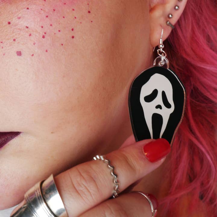 Ghostface earrings for wholesale by JADEMUATDODD