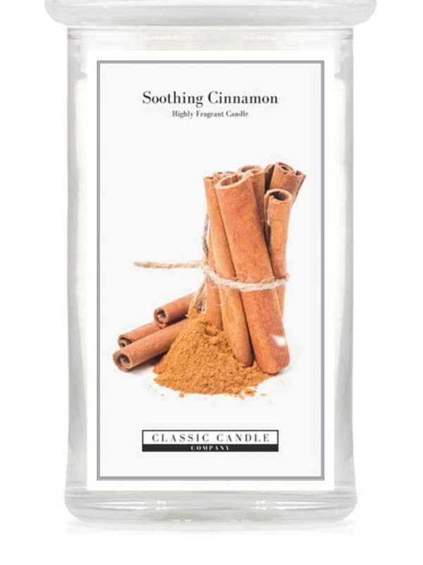 Pote grande calmante de canela 2 pavios por atacado de Classic Candle Company Ltd