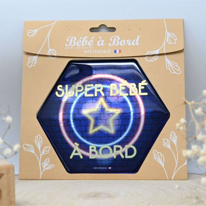 Bébé à Bord Made in France - Captain America néon - DESTOCK for wholesale by Irréversible