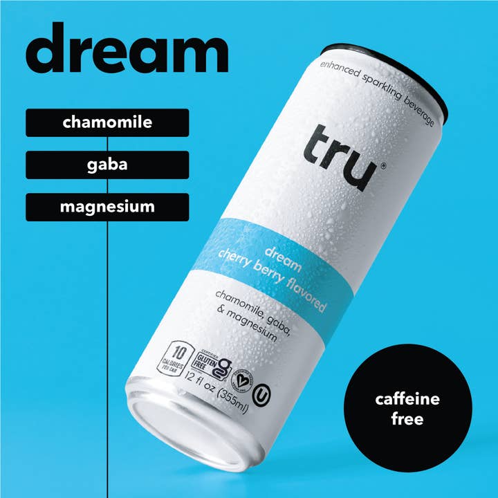 Tru – wholesale Sparkling water – Tru Dream Sparkling Drink, Cherry Berry (Pack of 12)