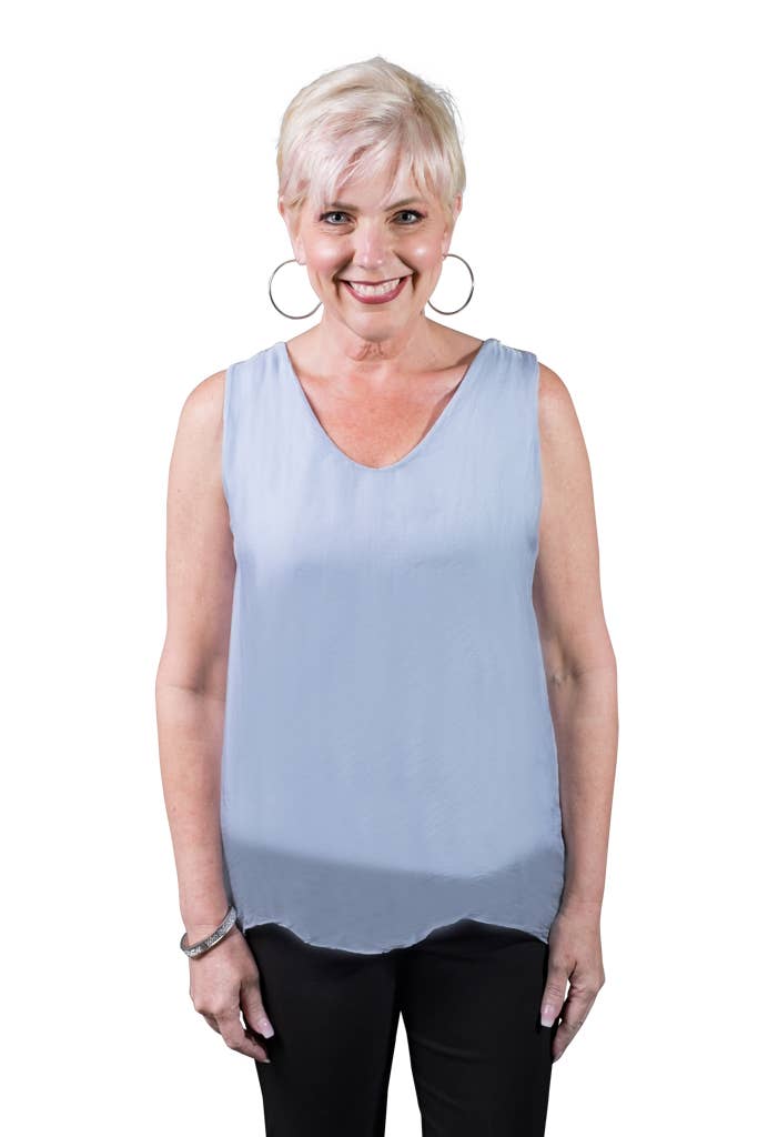 TINA Stephens Italy/Tees By Tina - Wholesale Tank Top - Women's - Dina Silk V-Neck Tank (BT204)11