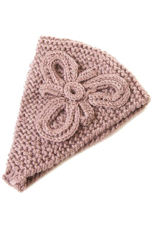 Hana – wholesale Fashion headband – women's – Knit Headwraps with Floral Corsage5
