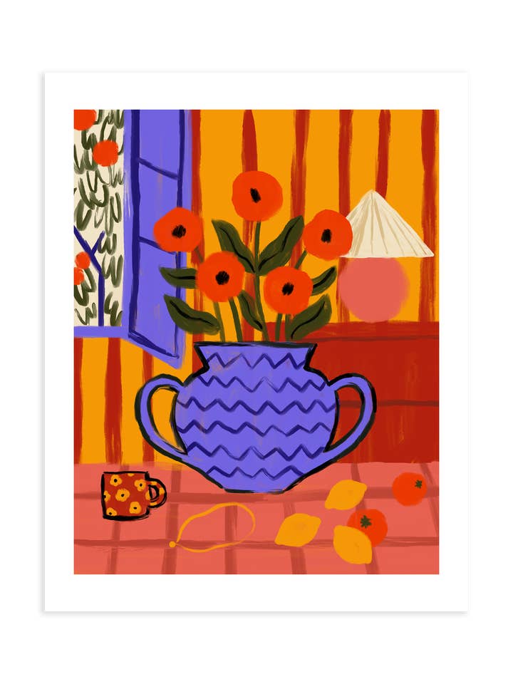 Poppies Art Print for wholesale by Allison Poplett