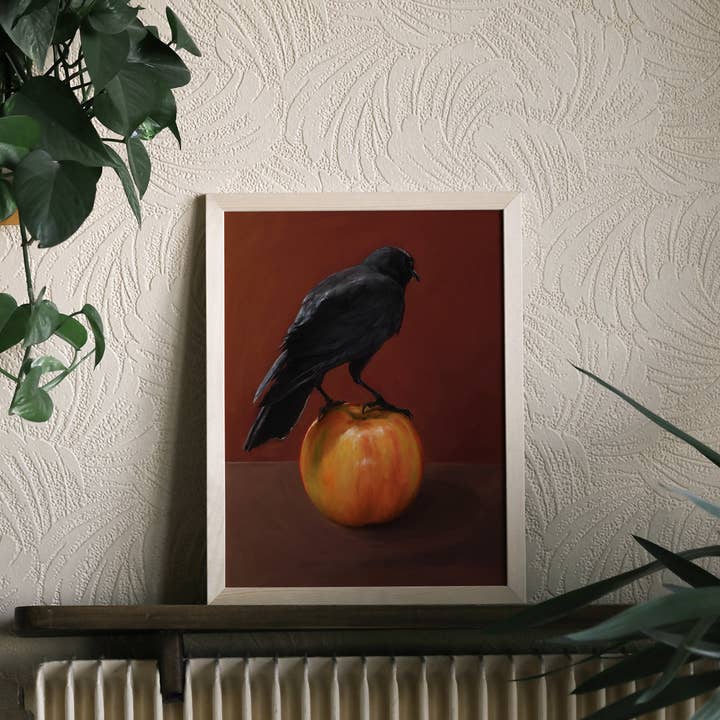 The Ugly Cat Studio - Wholesale Art Print - Moody City Crow Art Print24