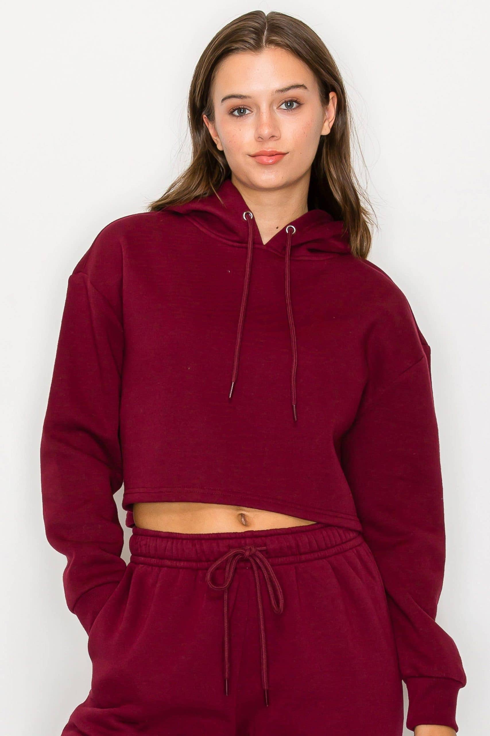 Vanilla Monkey - Wholesale Hoodie - Women's - Cropped Fleece Hoodie Sweatshirt3