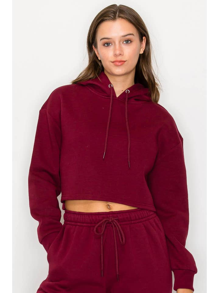 Vanilla Monkey - Wholesale Hoodie - Women's - Cropped Fleece Hoodie Sweatshirt3