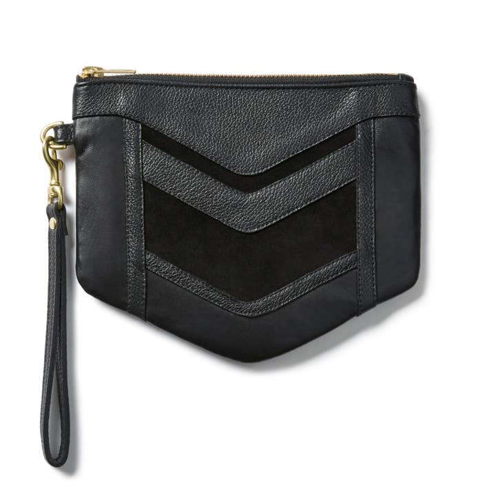 Chevron Black Phone Wallet for wholesale by ELLKA