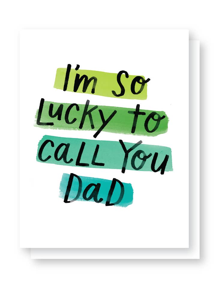 Lucky Dad Card for wholesale by Handzy Shop + Studio