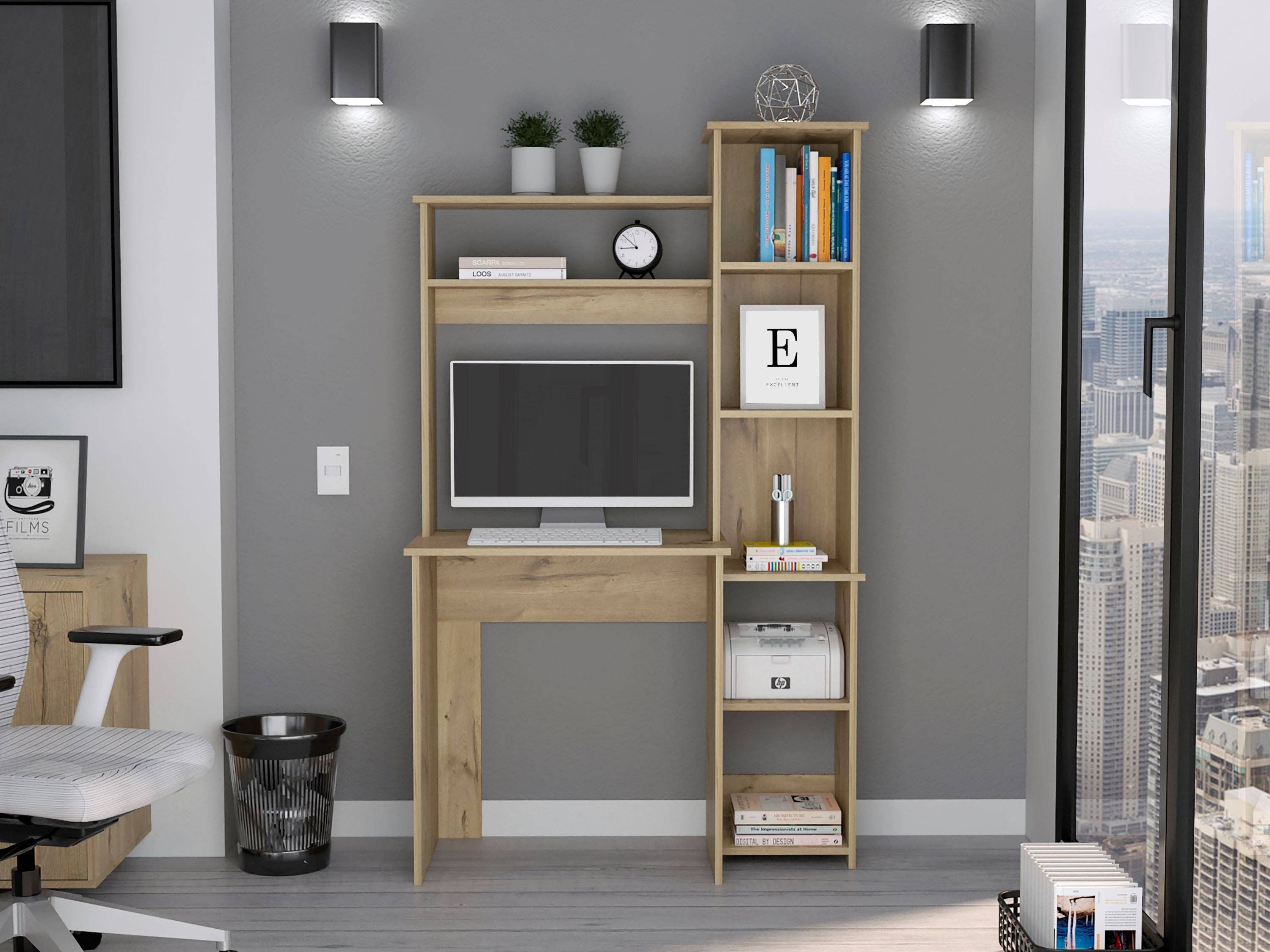 Bege Balcão Versalhes com Biblioteca com 6 prateleiras, Duna para venda a revendedores na Faire6