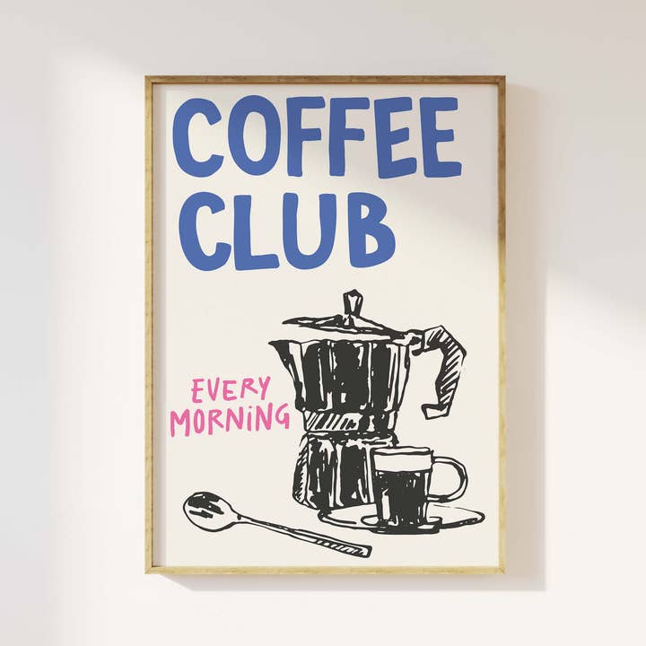 Impression Coffee Club pour la vente par April Lane Art