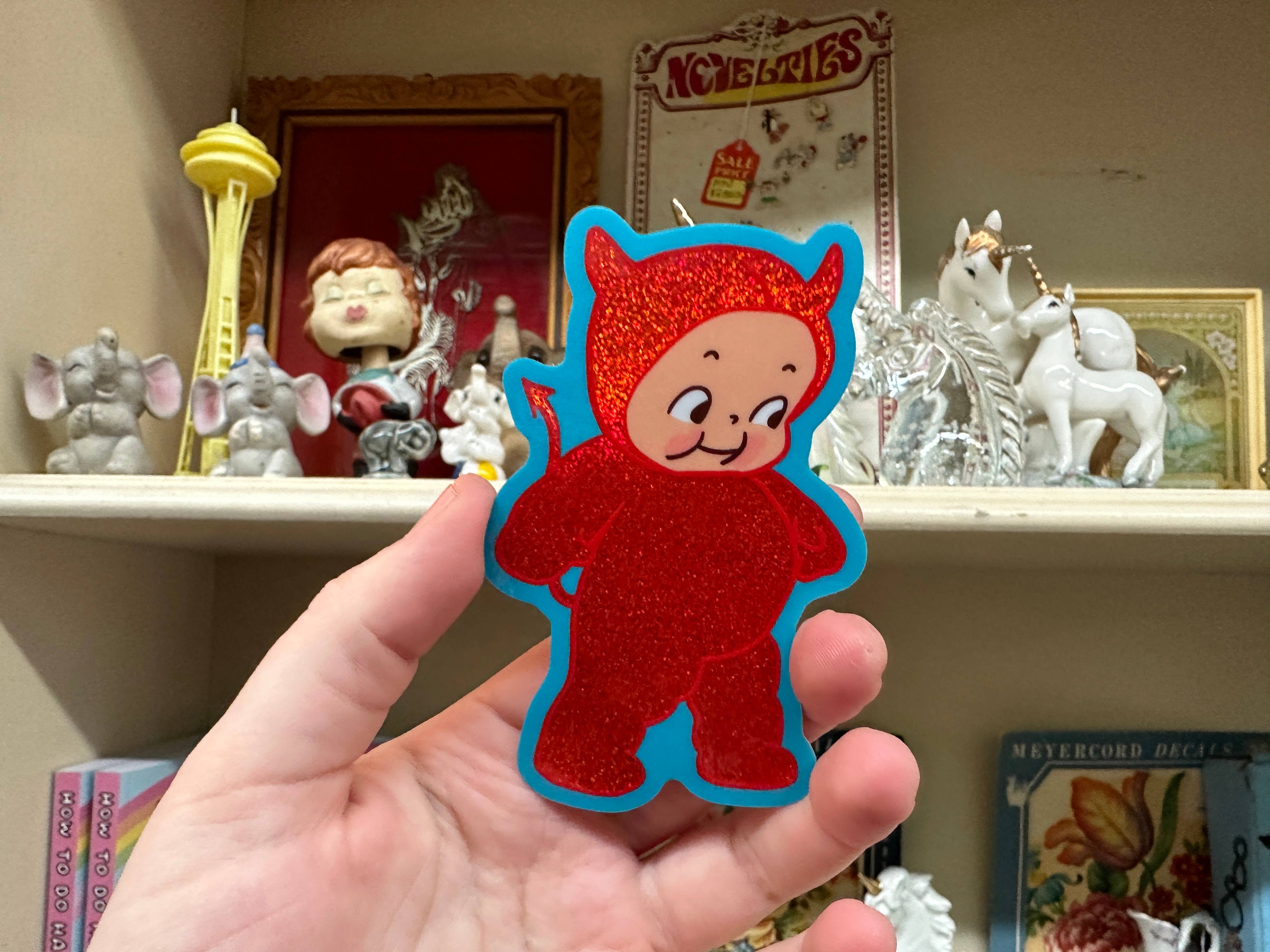 Corkscrew Curiosities - Wholesale Sticker - Little Devil Kewpie Sticker1