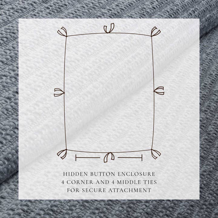 BH Collective - Wholesale Bedding Set - 100% Cotton Waffle Weave Duvet Set - Mattea Collection