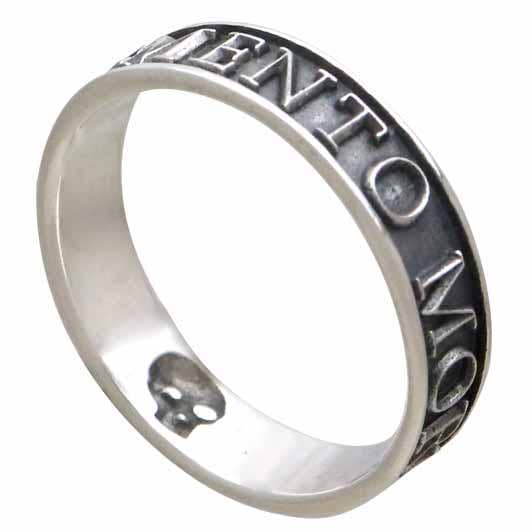 Nina Designs - Wholesale Band/Stacked Ring - Sterling Silver Memento Mori Ring