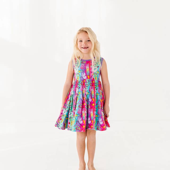 Kiki + Lulu - Wholesale Dress - Kids - Rocket Lion Skater Dress