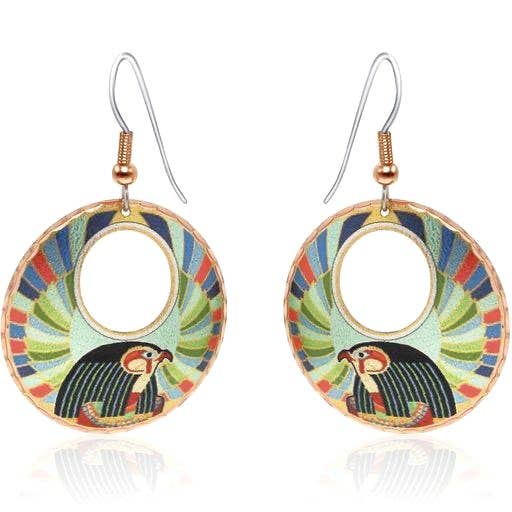 COPPER ARTS INC. - Venta al por mayor Pendientes colgantes - Pendientes EG 16 del dios del cielo de Horus del Antiguo Egipto
