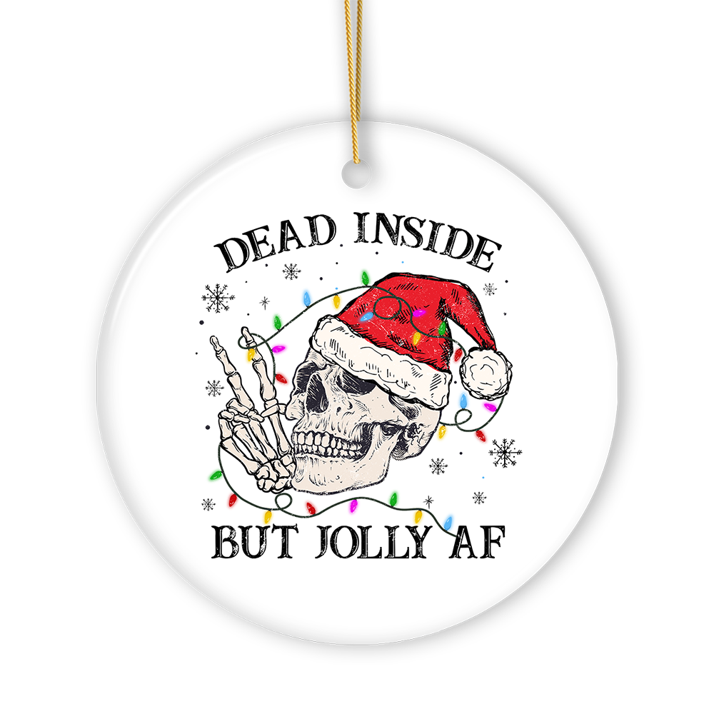 OrnamentallyYou - Wholesale Ornament - Dead Inside but Jolly AF Santa Skeleton Christmas Ornament2